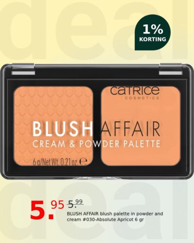 BLUSH AFFAIR blush palette in powder and cream #030-Absolute Apricot 6 gr