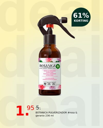 BOTANICA PULVERIZADOR #rosa & geranio 236 ml