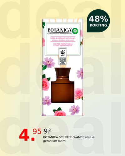BOTANICA SCENTED WANDS rose & geranium 80 ml