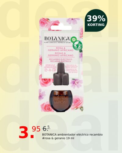 BOTANICA ambientador eléctrico recambio #rosa & geranio 19 ml