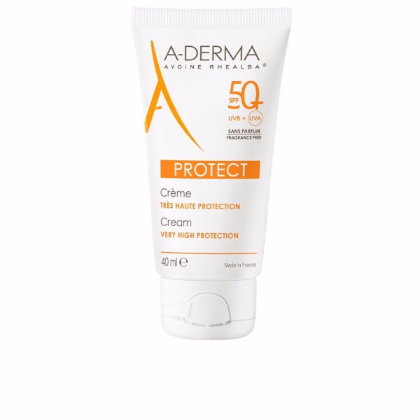 A-derma PROTECT crema solar SPF50+ sin perfume 40 ml
