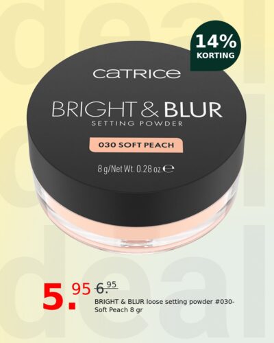 BRIGHT & BLUR loose setting powder #030-Soft Peach 8 gr