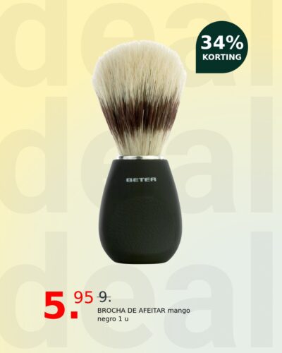 BROCHA DE AFEITAR mango negro 1 u