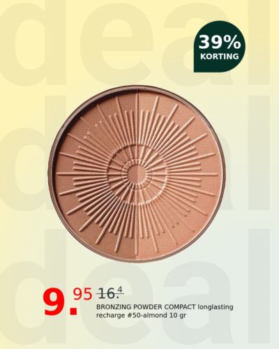BRONZING POWDER COMPACT longlasting recharge #50-almond 10 gr