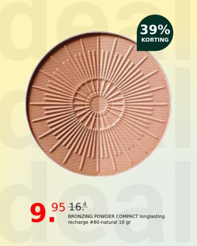 BRONZING POWDER COMPACT longlasting recharge #80-natural 10 gr