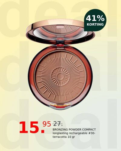 BRONZING POWDER COMPACT longlasting rechargeable #30-terracotta 10 gr