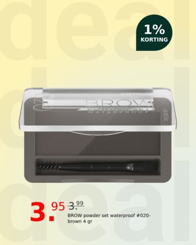 BROW powder set waterproof #020-brown 4 gr