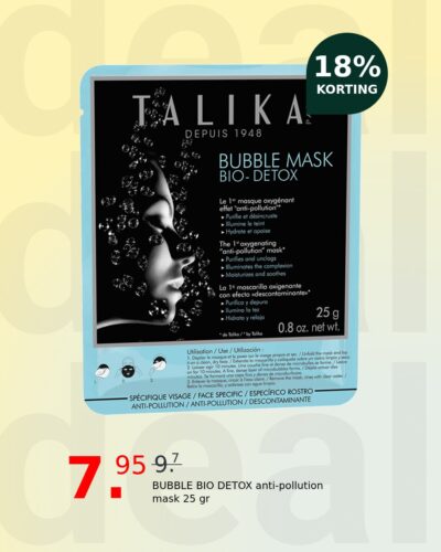 BUBBLE BIO DETOX anti-pollution mask 25 gr