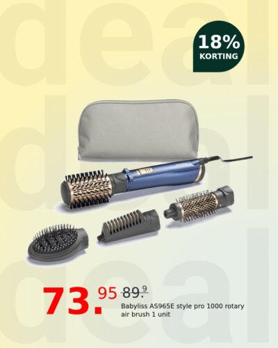 Babyliss AS965E style pro 1000 rotary air brush 1 unit