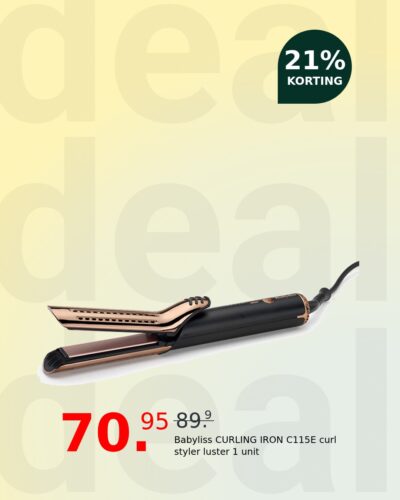 Babyliss CURLING IRON C115E curl styler luster 1 unit