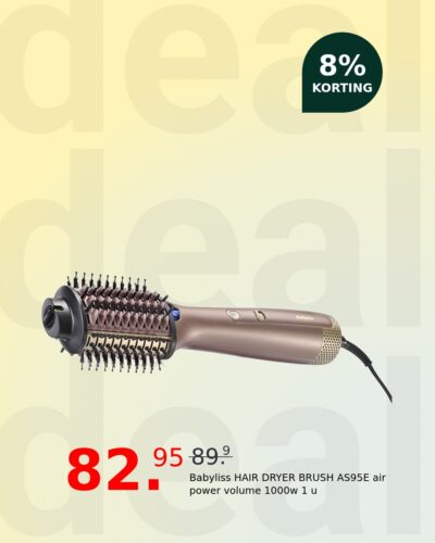 Babyliss HAIR DRYER BRUSH AS95E air power volume 1000w 1 u