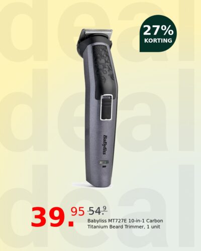 Babyliss MT727E 10-in-1 Carbon Titanium Beard Trimmer, 1 unit