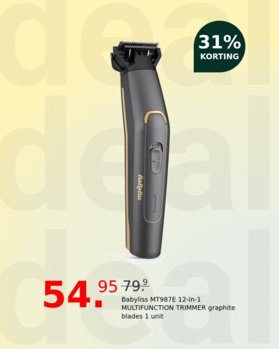 Babyliss MT987E 12-in-1 MULTIFUNCTION TRIMMER graphite blades 1 unit