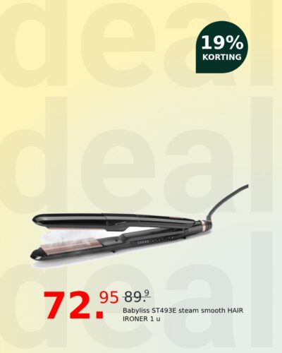 Babyliss ST493E steam smooth HAIR IRONER 1 u