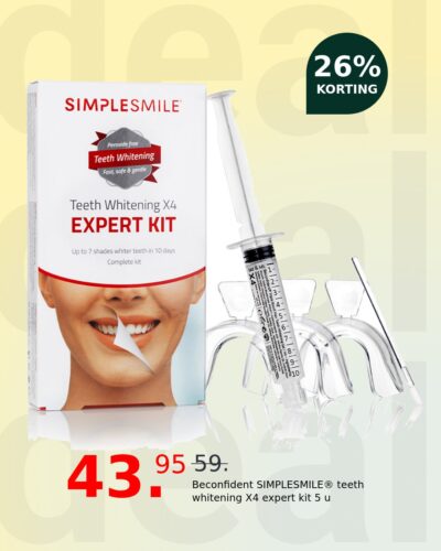 Beconfident SIMPLESMILE® teeth whitening X4 expert kit 5 u