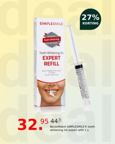Beconfident SIMPLESMILE® teeth whitening X4 expert refill 1 u