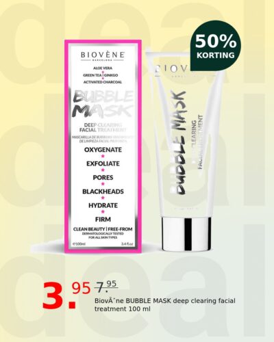 BiovÈne BUBBLE MASK deep clearing facial treatment 100 ml