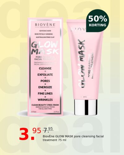 BiovÈne GLOW MASK pore cleansing facial treatment 75 ml