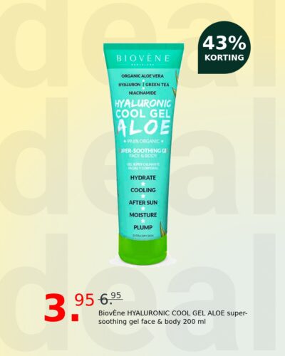 BiovÈne HYALURONIC COOL GEL ALOE super-soothing gel face & body 200 ml