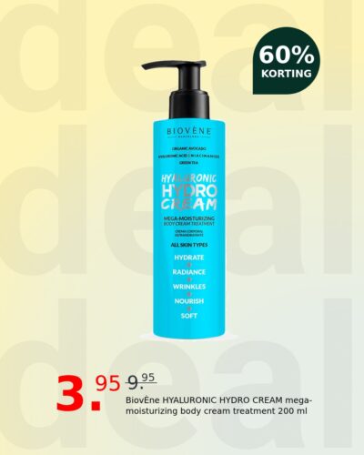 BiovÈne HYALURONIC HYDRO CREAM mega-moisturizing body cream treatment 200 ml