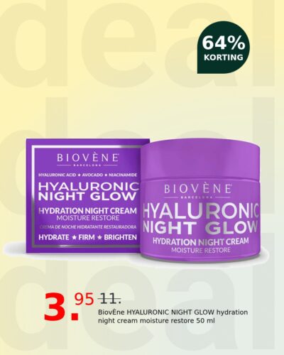 BiovÈne HYALURONIC NIGHT GLOW hydration night cream moisture restore 50 ml