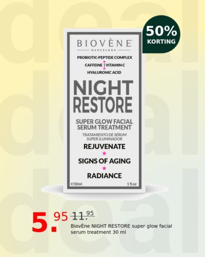 BiovÈne NIGHT RESTORE super glow facial serum treatment 30 ml