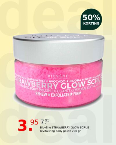 BiovÈne STRAWBERRY GLOW SCRUB revitalizing body polish 200 gr