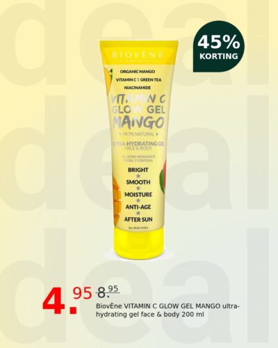 BiovÈne VITAMIN C GLOW GEL MANGO ultra-hydrating gel face & body 200 ml