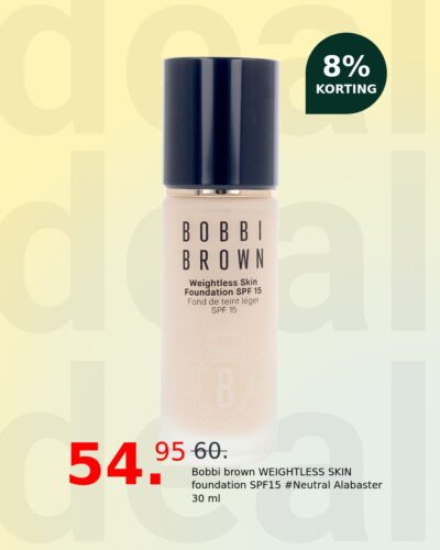 Bobbi brown WEIGHTLESS SKIN foundation SPF15 #Neutral Alabaster 30 ml