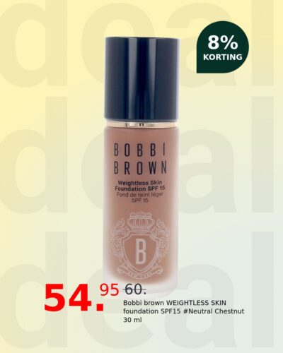 Bobbi brown WEIGHTLESS SKIN foundation SPF15 #Neutral Chestnut 30 ml