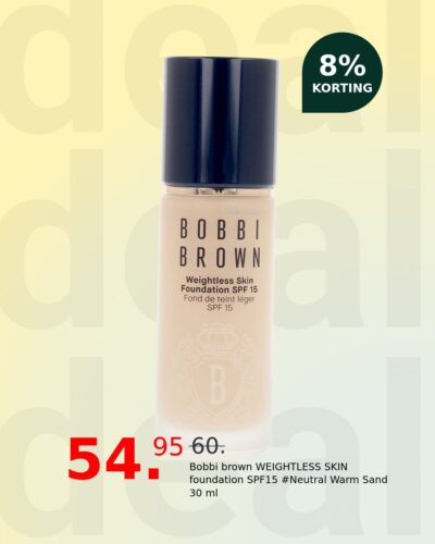 Bobbi brown WEIGHTLESS SKIN foundation SPF15 #Neutral Warm Sand 30 ml