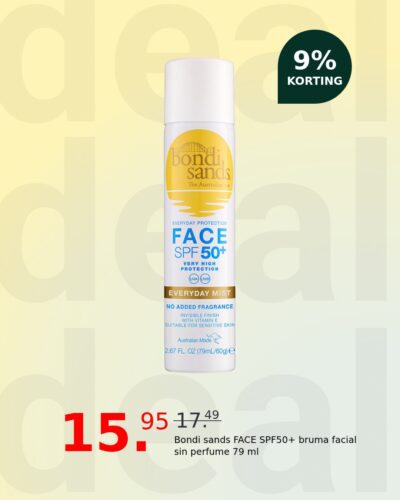 Bondi sands FACE SPF50+ bruma facial sin perfume 79 ml