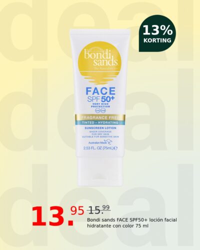 Bondi sands FACE SPF50+ loción facial hidratante con color 75 ml