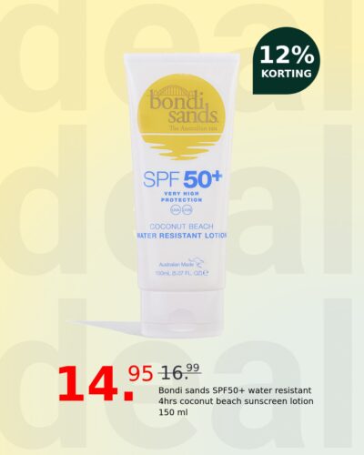 Bondi sands SPF50+ water resistant 4hrs coconut beach sunscreen lotion 150 ml