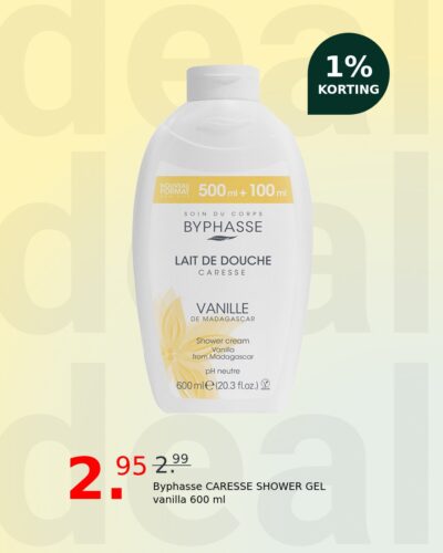 Byphasse CARESSE SHOWER GEL vanilla 600 ml