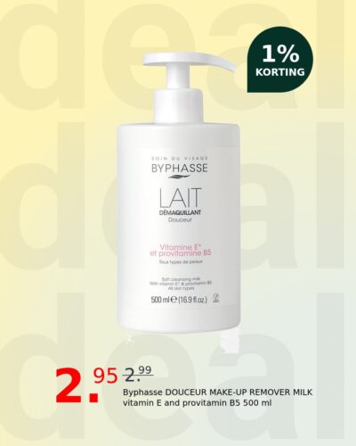 Byphasse DOUCEUR MAKE-UP REMOVER MILK vitamin E and provitamin B5 500 ml