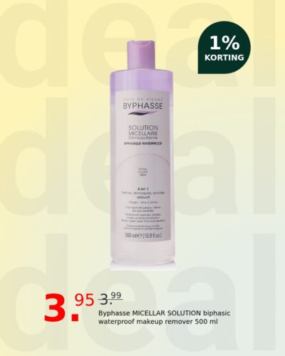 Byphasse MICELLAR SOLUTION biphasic waterproof makeup remover 500 ml