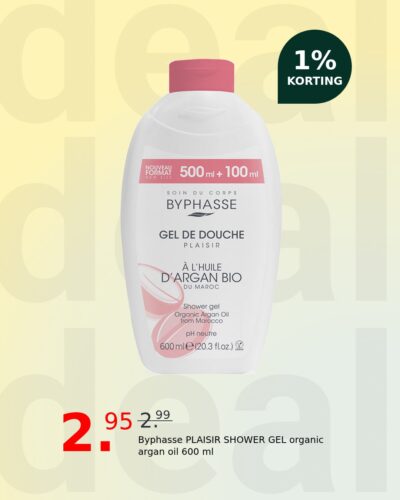 Byphasse PLAISIR SHOWER GEL organic argan oil 600 ml