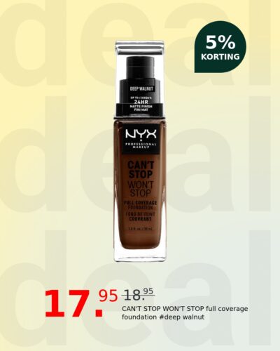 CAN'T STOP WON'T STOP full coverage foundation #deep walnut