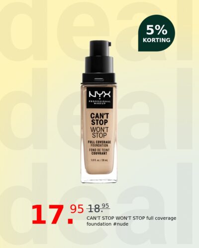 CAN'T STOP WON'T STOP full coverage foundation #nude