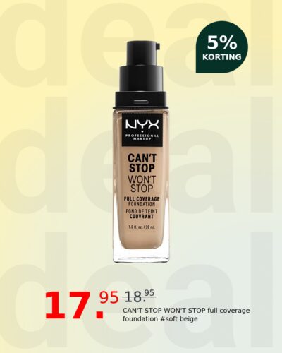 CAN'T STOP WON'T STOP full coverage foundation #soft beige