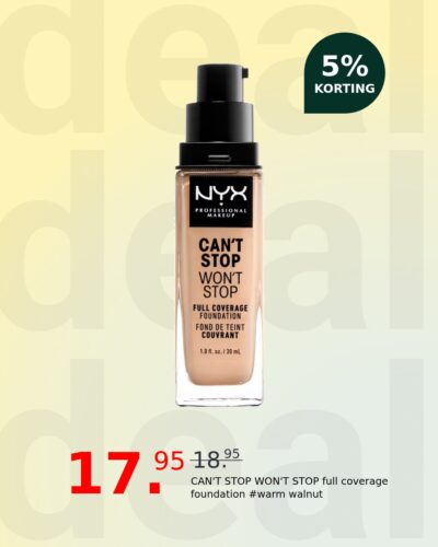 CAN'T STOP WON'T STOP full coverage foundation #warm walnut