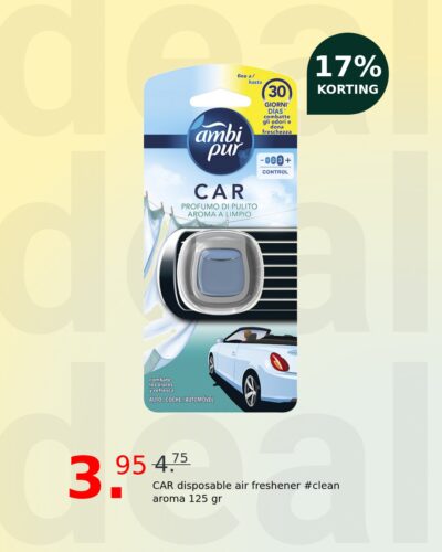 CAR disposable air freshener #clean aroma 125 gr