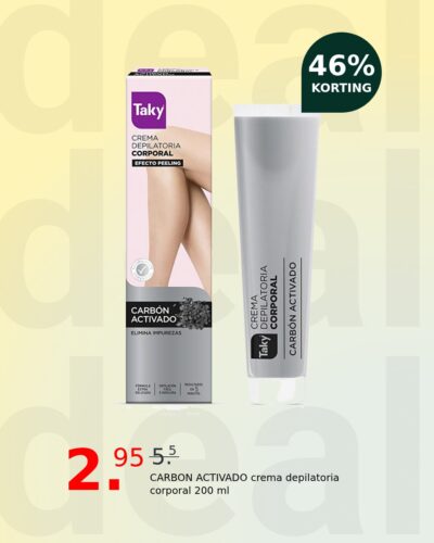 CARBON ACTIVADO crema depilatoria corporal 200 ml