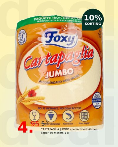 CARTAPAGLIA JUMBO special fried kitchen paper 60 meters 1 u