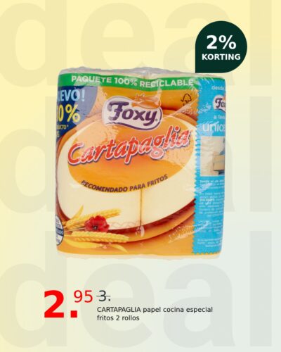 CARTAPAGLIA papel cocina especial fritos 2 rollos