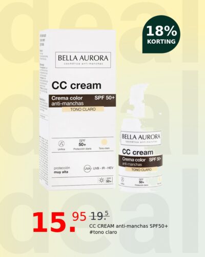 CC CREAM anti-manchas SPF50+ #tono claro