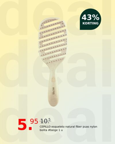 CEPILLO esqueleto natural fiber puas nylon bolita #beige 1 u
