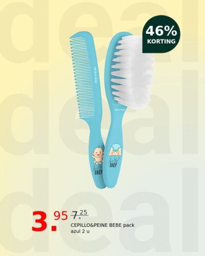 CEPILLO&PEINE BEBE pack azul 2 u