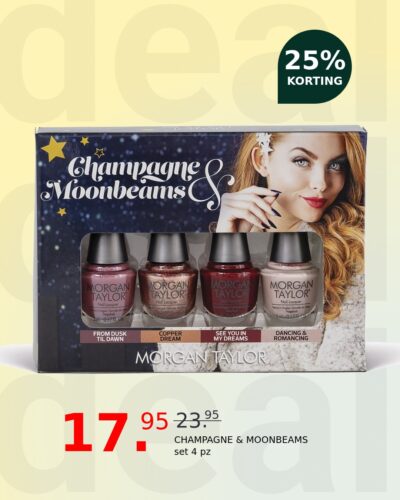 CHAMPAGNE & MOONBEAMS set 4 pz
